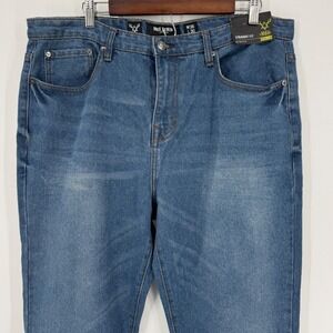 MBX‎ Denim Straight Fit Jeans Mens 36 x 30 Cody Wash Roomier Leg Stretch NWT